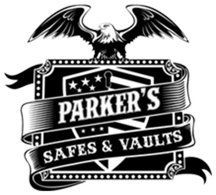 A black and white picture of the parker 's logo.